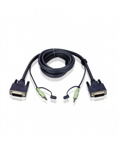 ATEN 2L-7D02V Kabel DVI-D Single Link KVM Cable 1,8m, czarny, 1,8m