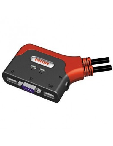 Roline Przełącznik KVM Star 1U/2PC USB/Audio