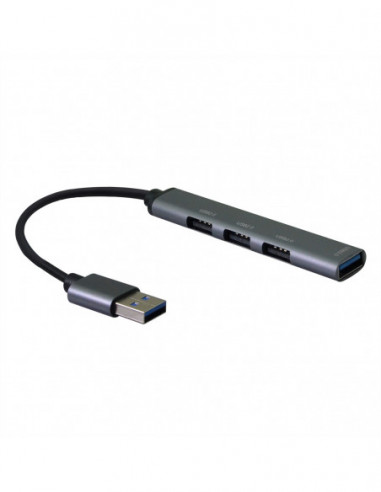 STANDARDOWY koncentrator USB 2.0, złącze A, 4x porty A (3x USB2.0 +1x USB 3.2 Gen1)