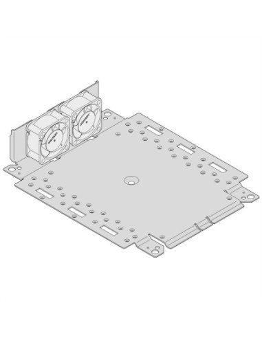 Płyta montażowa SCHROFF Interscale z uchwytem wentylatora i wentylatorami, 3 HU, 444 TW, 310D, 2 wentylatory (119 x 119 x 25)