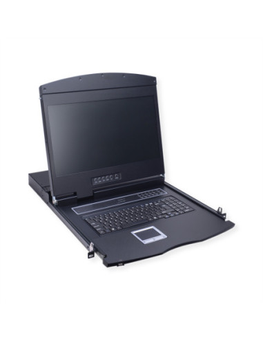 Przełącznik KVM VALUE 19, 8 portów, 48 cm (19) TFT (16:9), VGA, USB, klawiatura szwajcarska (CH)