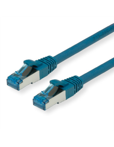 VALUE Kabel krosowy Kat.6A (klasa EA) S/FTP (PiMF), LSOH, niebieski, 0,5 m