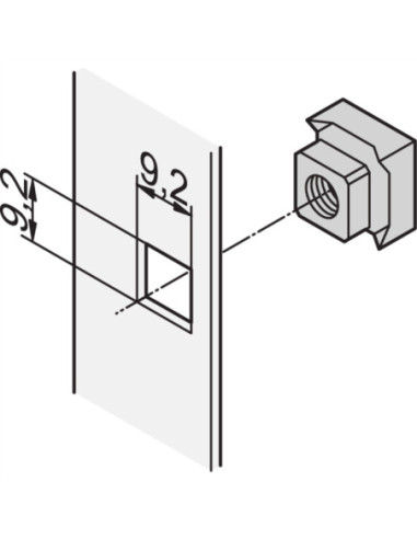 Zestaw uziemiający SCHROFF nakrętki kwadratowe, M6 dla 1,5 mm, 50 sztuk