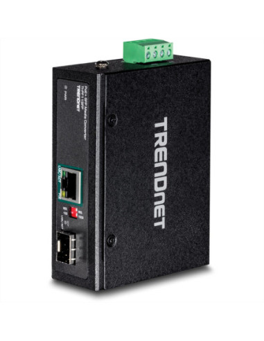 TRENDnet TI-PF11SFP Media Converter Przemysłowy konwerter SFP na Gigabit PoE+