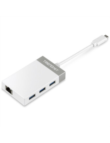 TRENDnet TUC-ETGH3 Adapter USB-C do Gigabit Ethernet + hub USB