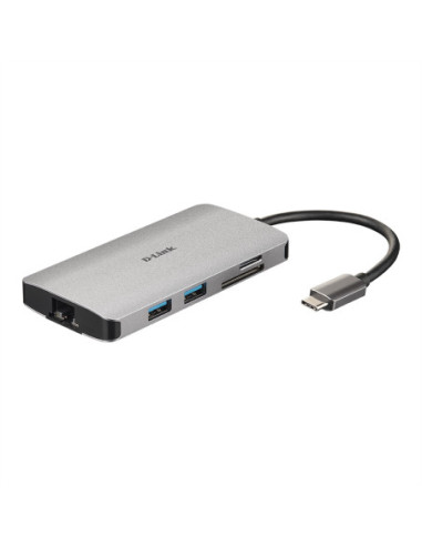 D-Link DUB-M810 USB-C 8-portowy koncentrator USB 3.0, HDMI, Ethernet, czytnik kart, zasilanie