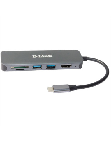 D-Link DUB-2327 Koncentrator USB-C 6 w 1 z HDMI/czytnikiem kart/zasilaniem