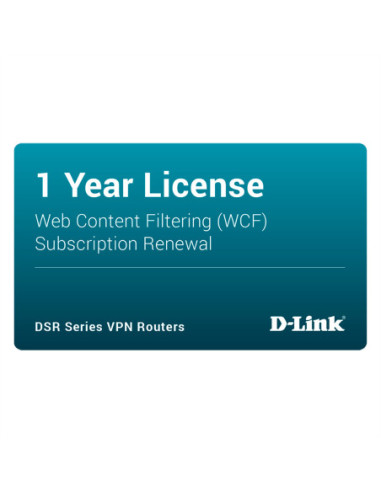 D-LINK DSR-250-WCF-12-LIC Licencja, dynamiczne filtrowanie treści internetowych 12 miesięcy