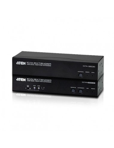 ATEN Przedłużacz KVM Dual View USB/VGA/Audio z RS232 CE774
