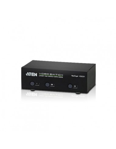 ATEN Video Splitter VGA z obsługą audio + RS-232 2-portowy VS0201