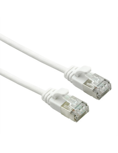 ROLINE U/FTP DataCenter Kabel Cat.7, LSOH, met RJ45 connectoren (500 MHz / Class EA), extra dun, wit, 1,5 m