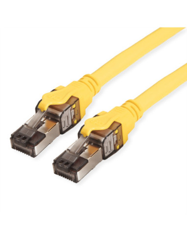 Kabel krosowy ROLINE S/FTP (PiMF) kat. 8 (klasa I), LSOH, elastyczny, żółty, 2 m
