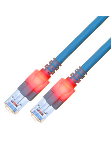 Kabel saCon S/FTP kat. 6 (klasa E), LSOH, niebieski, 0,5 m
