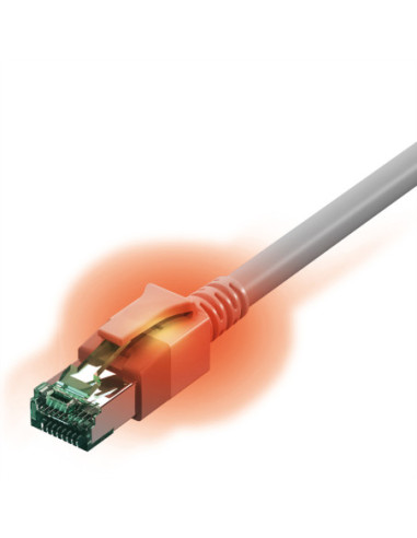 Kabel saCon S/FTP kat. 6A (klasa EA), LSOH, szary, 0,5 m