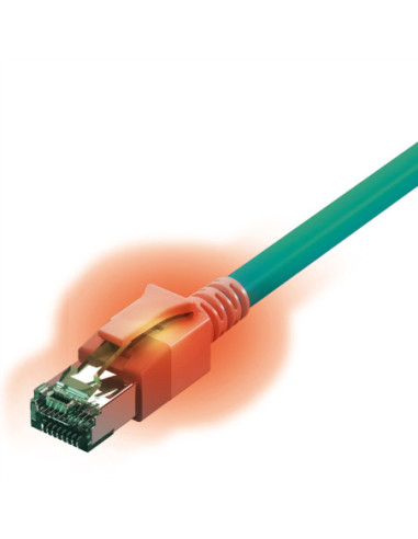 Kabel saCon S/FTP Cat.6A (klasa EA), LSOH, turkusowy, 0,5 m