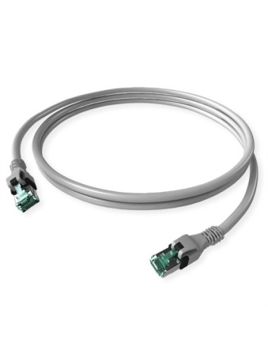 Kabel krosowy DualBoot PushPull IP20, kat. 6A (klasa EA), szary, 3 m