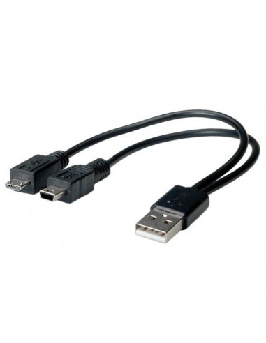 ROLINE Kabel do ładowania USB 2.0 AM na 5pin Mini+Micro B