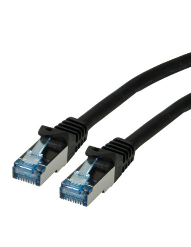 ROLINE Patch cable Cat.6A S/FTP (PiMF), Component Level, LSOH, czarny, 1 m