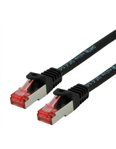Kabel krosowy ROLINE Cat.6 S/FTP (PiMF), poziom komponentów, LSOH, czarny, 0,3 m