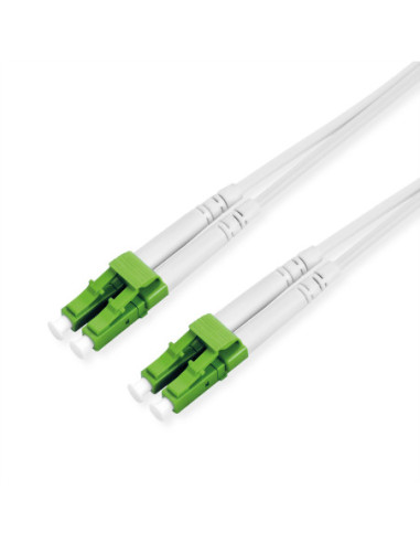 Kabel światłowodowy ROLINE duplex, 9/125µm OS2, LC/LC, wzmocniony stalą, LSOH, biały, 3 m