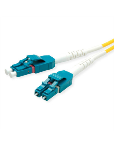Kabel światłowodowy ROLINE duplex, jednomodowy 9/125µm OS2, LC/LC, żółty, 2 m