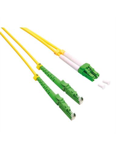 ROLINE kabel światłowodowy duplex 9/125µm OS2, LSH/LC, APC polerowany, LSOH, żółty, 3 m