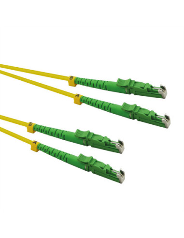 ROLINE kabel światłowodowy duplex 9/125µm OS2, LSH/LSH, APC polerowany, LSOH, żółty, 10 m