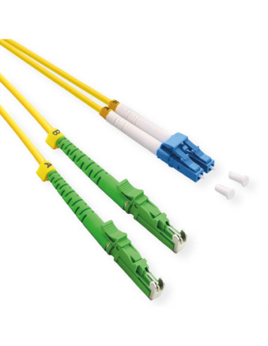 ROLINE kabel światłowodowy duplex 9/125µm OS2, LSH APC / LC UPC, LSOH, żółty, 10 m