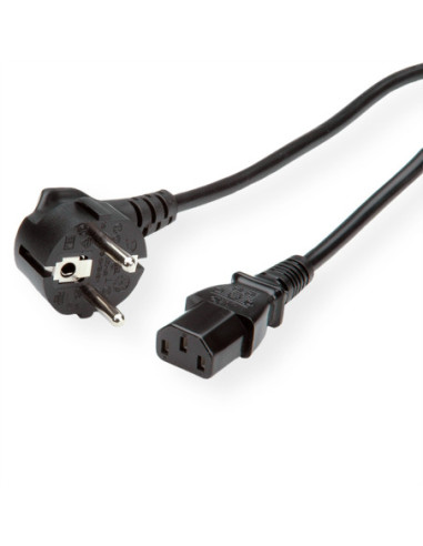 Kabel zasilający ROLINE, prosty IEC-żeński, czarny, 1,8 m
