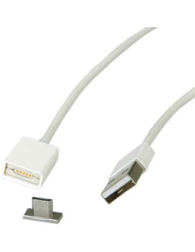 ROLINE Kabel Magnetyczny USB 2.0  A-Micro B M/M 1m