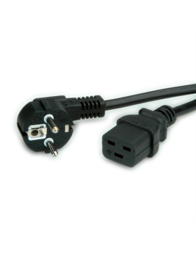 VALUE Kabel zasilający z uziemieniem - IEC320-C19 16A, czarny, 2 m
