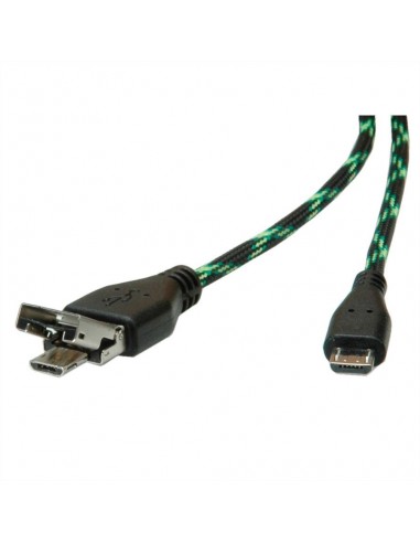 ROLINE GOLD USB 2.0 OTG Kabel, A + Micro B - Micro B, ST/ST, 1,0 m
