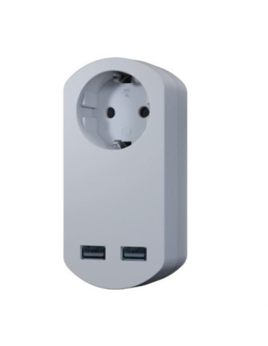 BACHMANN SMART 1x gniazdo z uziemieniem, 2x ładowarki USB, do użytku wewnętrznego, biały