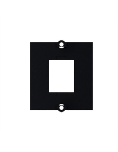 BACHMANN Niestandardowa ramka modułu 1x Keystone z metalowym wspornikiem, czarna