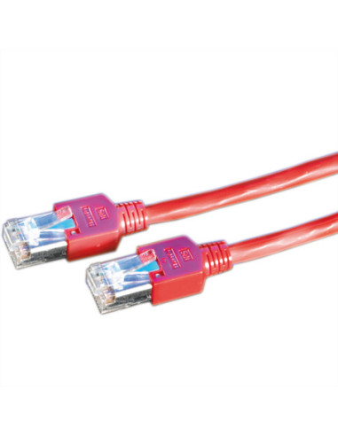 Kabel krosowy DÄTWYLER Cat.5e (klasa D) S/UTP, CU 5502 flex PVC, Hirose TM11, czerwony, 1 m