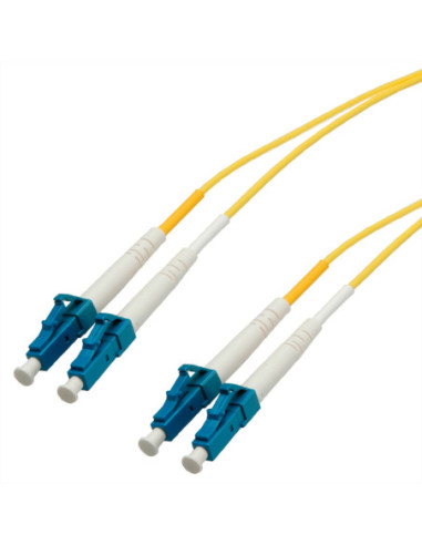 Kabel światłowodowy duplex, SingleMode E9/125µm LC/LC, żółty, 5 m