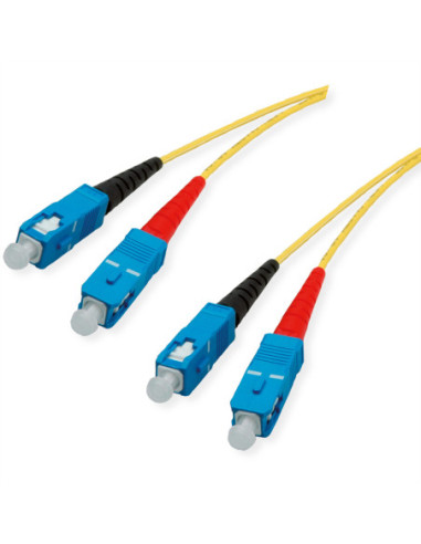 Wysokiej jakości kabel światłowodowy jednomodowy E9/125µm OS2, SC/SC, żółty, 2 m