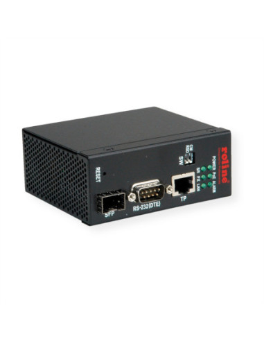 ROLINE Przemysłowy konwerter Ethernet - szeregowy RS232, serwer szeregowy