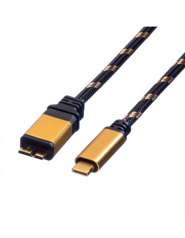 Roline GOLD-Kabel USB 3.2 Gen 1, C-Micro B, M / M, 1 m