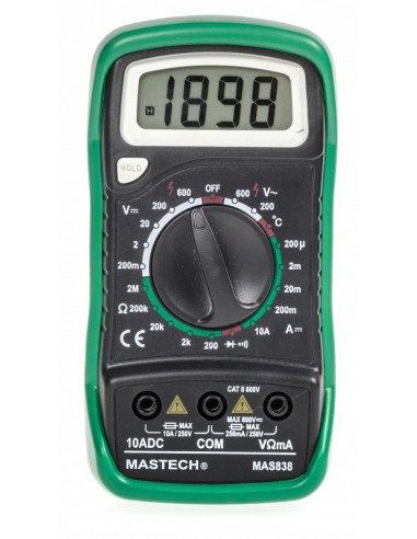 Mastech MAS838H - Multimetr cyfrowy z pomiarem temperatury