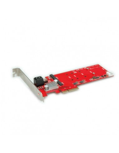 ROLINE Adapter PCIe na 2x M.2+2x SATA