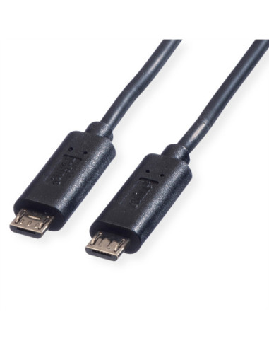 Kabel ładujący ROLINE USB 2.0, Micro B M/M, czarny, 0,3 m