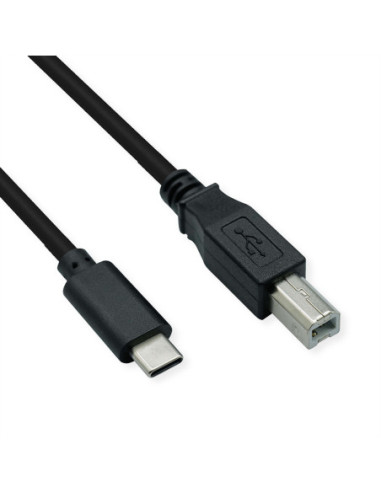 ROLINE Kabel USB2.0 typu C, C - B, M/M, czarny, 3 m