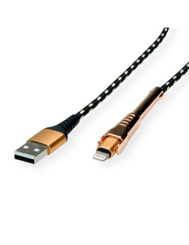 Kabel ROLINE GOLD Lightning na USB 2.0 do iPhone'a, iPoda, 1 m