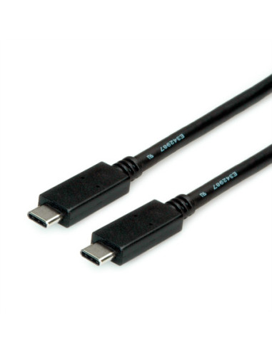 Kabel ROLINE USB 3.2 Gen 2 z funkcją PD (Power Delivery) 20V5A, Emark, C-C, M/M, czarny, 2 m