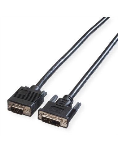 Kabel ROLINE DVI-VGA, DVI (12+5) - HD15 M/M, 2 m
