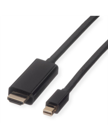 Kabel ROLINE Mini DisplayPort, Mini DP-UHDTV, M/M, zwart, 1 m