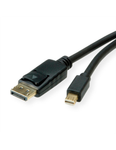 Kabel ROLINE Mini DisplayPort, mDP-DP, v1.3/v1.4, M/M, zwart, 1 m