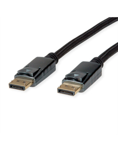 ROLINE Kabel DisplayPort, DP v1.4, M/M, czarny/srebrny, 1 m