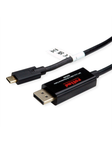 ROLINE Kabel adaptera USB typu C - DisplayPort, v1.2, dwukierunkowy, M/M, 2 m